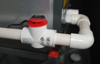 CS-1 condensate switch in a horizontal drain line