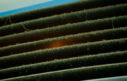 dust gathering around air conditioning vent